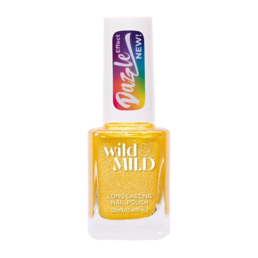 Wild &amp; Mild Dazzle Effect Nail Polish DA01 Mimosa Time! 12ml